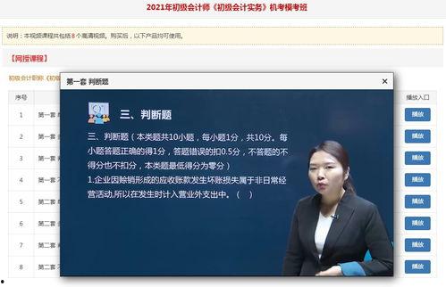 初级会计实务教学视频,初级会计实务教学视频精华概述